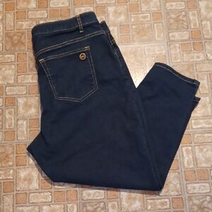 Michael Kors Navy Jeans with Gold Accents Women's Size 18W